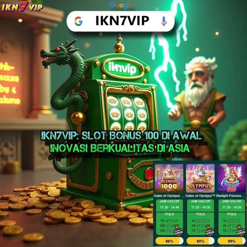 IKN7VIP: Slot Bonus 100 Di Awal Inovasi Berkualitas Di Asia